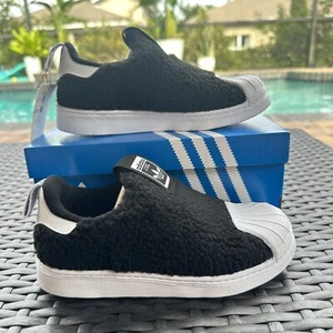 Adidas Superstar 360 C Kinderschuhe "Black Teddy Bear Fur" Q46315 Größe 2 - Bild 1 von 14