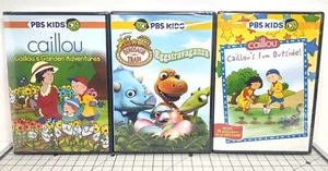 3 DVD's PBS Kids Caillou Fun Outside-Garden Adventures & Eggstravaganza Sealed. - Imagen 1 de 9