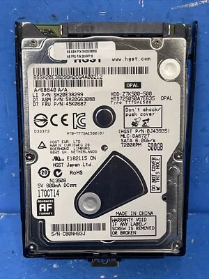 Hitachi HGST 500GB 2.5 SATA III 7200RPM 7MM HDD Hard Drive Z7K500-500 - Image 1 of 4