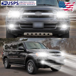 For Toyota Sequoia 2001-2007 - 4PC 6000K White Combo LED Headlights + Fog Bulbs - Bild 1 von 14