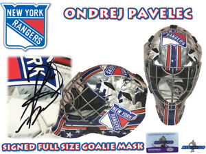Ondrej Pavelec Signed New York Rangers Full Size GOALIE MASK w/COA "NEW"