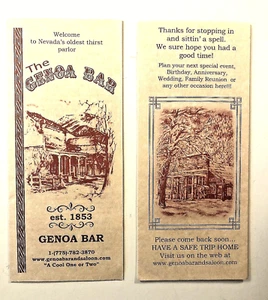 Genoa Bar Brochure ~Nevada's Oldest Tavern RARE Pamphlet -Genoa - FREE SHIPPING - Picture 1 of 4