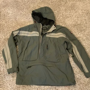 Eddie Bauer WeatherEdge Jacket Mens Tall XL Green Pullover EBTEK Hooded Anorak - Picture 1 of 5
