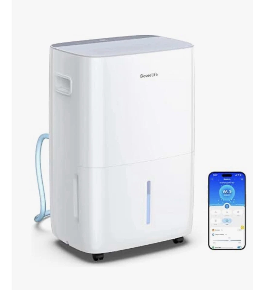 Deshumidificador inteligente GoveeLife para sótano 4.500 pies cuadrados, 50 a 109 pintas automático Foto 1 de 1
