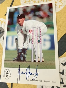 Jamie Foster Essex And England Cricketer Signed Postcard - Picture 1 of 1