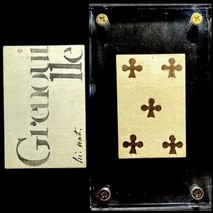 1700’s Typographic Teachers Informative Stencil Painted Historic Playing Card - Picture 1 of 19