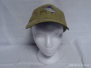 "Pre-Owned" Guy Harvey 2004 signed Strap Back Hat Lt. Brown - Picture 1 of 7