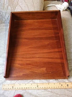 Jens Risom Walnut Paper Tray MCM Elegant Gift - Image 1 of 4
