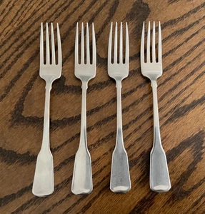 Oneida American Colonial 4 Satin Stainless Dinner Forks 7 1/4" Cube Mark - Picture 1 of 8