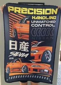 New S15 Silvia JDM Flag Polyester Car Banner For Decor Garage Game Room 240sx - Bild 1 von 5
