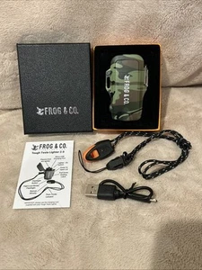 Frog & Co. Survival Plasma Lighter Wind/Waterproof Flashlight Tinder Whistle NEW - Picture 1 of 16