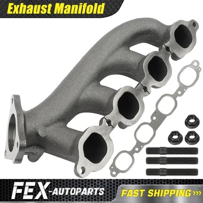 Right Exhaust Manifold w/ Gasket Kit for Chevrolet Silverado 1500 GMC 5.3L 6.2L Foto 1 de 4
