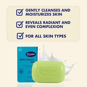 2 Pack Moisturing Bar by Dermisa for Unisex - 3 oz Bar Soap Bulk packaging - Picture 1 of 7