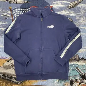 Puma Long Sleeve Blue Size Medium M Full Zip Jacket Pullover Sweatshirt - Picture 1 of 7