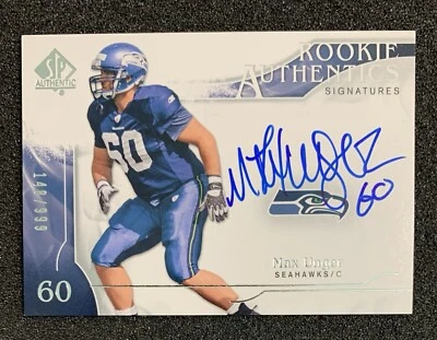 2009 SP Authentic #323 Max Unger Seattle Seahawks RC Rookie Auto /999 - Image 1 of 2