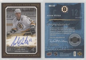 2008-09 Upper Deck Masterpieces Brushstrokes Brown Border Adam Oates Auto HOF