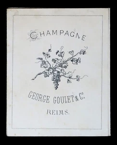Folleto desplegable de la década de 1890, Champagne, George Goulet & Co. Reims - Imagen 1 de 4