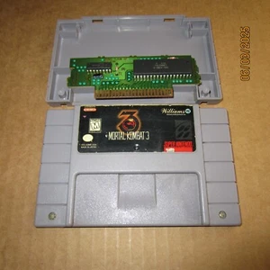 Mortal Kombat 3 Super Nintendo Video Game Cartridge Works SNES Authentic - Picture 1 of 5