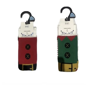 ** WEIHNACHTEN * WEIHNACHTSMANN & ELF SOCKEN *IDEALE GESCHENKIDEE *  - Bild 1 von 8