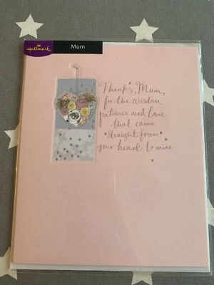 BRAND NEW HALLMARK MOTHER'S DAY CARD FOR MUM CLASSY PLAIN PINK STYLE HEART - Image 1 of 3