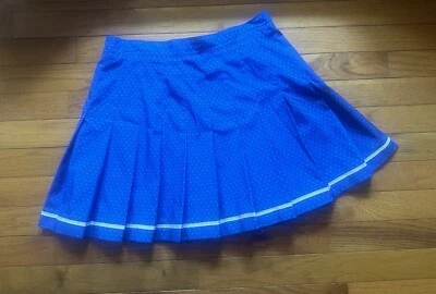 TAIL ACTIVEWEAR Rock & Roll 1950’s SKATER’S SKIRT SZ 10 POLKA DOT BLUE &WHITE - Image 1 of 4