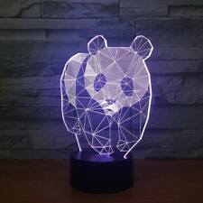 3D Cambiante de Colores Adorable Luz Nocturna Panda Lámpara de Escritorio LED Interruptor Táctil Decoración Regalo