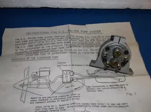 -RARE- O.S. PD-104 PUMP / FITS O.S. .40-.46FX ENGINES / WITH BACKPLATE - Picture 1 of 2