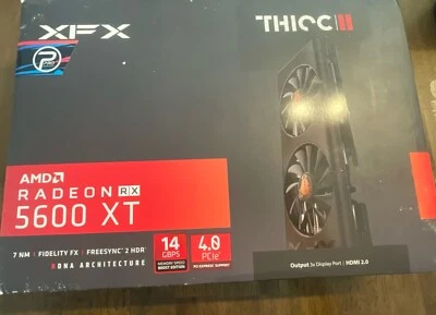 XFX RX 5600 XT THICC II PRO-14GBPS 6GB Graphics Card (RX-56XT6DF46) New Open Box - Image 1 of 4
