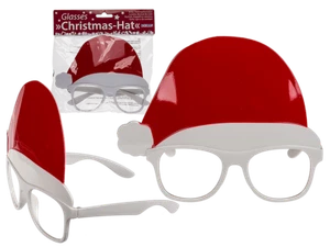 1 x Weihnachtsbrille Nikolaus Weihnachtsmütze Partybrille Partybrille Weihnacht - Bild 1 von 2