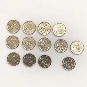 Lotto 13 Monete da 1/2 Mezzo Franco Francia vari Anni da 1965 a 1986, 1996 - Imagen 1 de 9