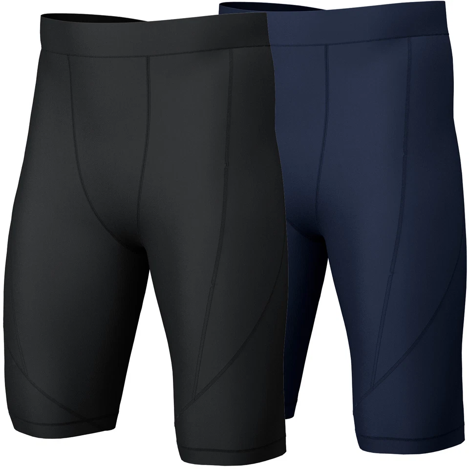 i-sports Base Layer Shorts Compression Fit Thermal Lycra Cycle Plain Undershorts - Image 1 of 4