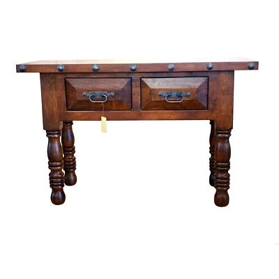 Console table Mesquite wood Spanish style Entry Table Farmhouse barn  - Image 1 of 4