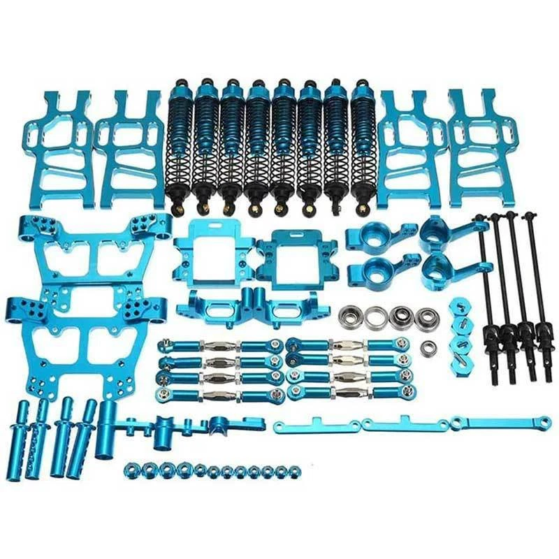 Blue Aluminum Alloy Upgrade Set Package For HSP RC Car 1:10 HSP94108 94110 94111 - Image 1 of 1