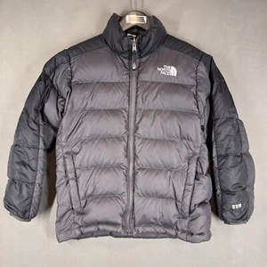 North Face Boys 550 Puffer Jacket Youth Medium 10/12 Black *Read* - Picture 1 of 14