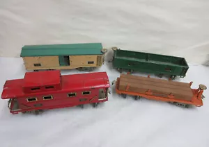 Vintage American Flyer O Gauge Boxcar Flat Car Gondola & Caboose Model Trains - Picture 1 of 12