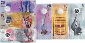 MALDIVE - Maldives Lotto 3 banconote 5/10/20 Rufiyaa UNC - Imagen 1 de 1