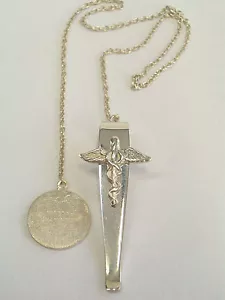 Lesezeichen Orden Der Apothekers IN Silber 925 - Haftmarker Caduceus Apotheke - Picture 1 of 4
