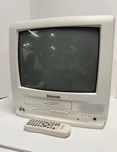 Panasonic White PV-C1351W 13" Retro Gaming CRT TV/VCR Combo VHS + FM w/ Remote - Picture 1 of 16