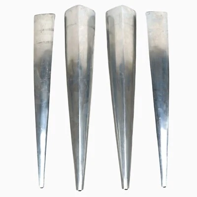 Juego de 4 patas de mesa horquilla modernas de aluminio fundido Foto 1 de 4