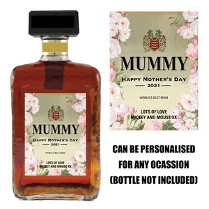 BOTELLA DISARONNO PERSONALIZADA ETIQUETA MADRE DÍA PASCUA IDEA REGALO REGALO b10 - Imagen 1 de 3