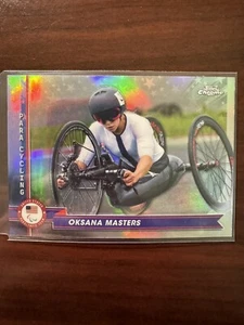 2024 Topps Chrome US Olympics Refractor #117 Oksana Masters - Para Cycling - Picture 1 of 2