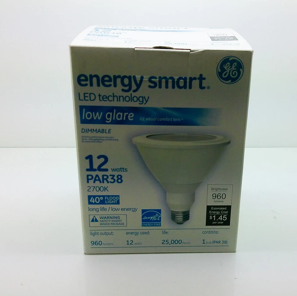 GE Lighting Directional Replacement 12 Watt PAR38 LED Lamp LED12DP38W827/40 - Image 1 of 1