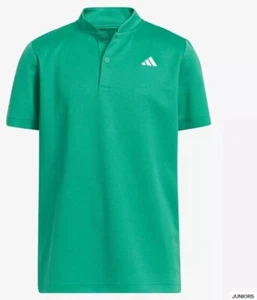 adidas Golf Blade Short Sleeve Boys Polo Shirt Court Green Small S New w Tags - Picture 1 of 4