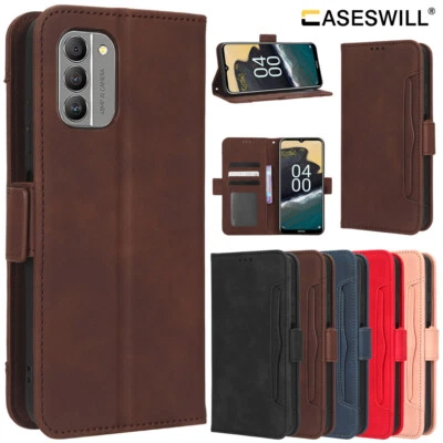 For Nokia G42 G400 C300 C110 G310 Retro Leather Wallet Case + Screen Protector - Image 1 of 4