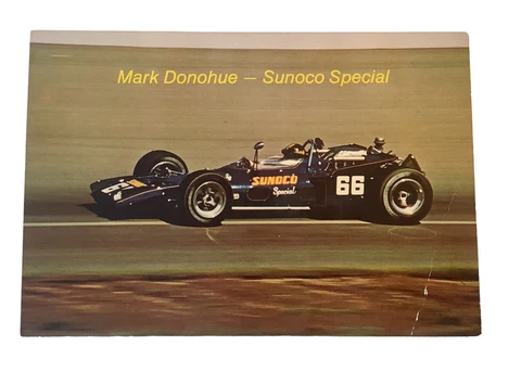 Vintage Pocono Raceway Post Card Mark Donohue Sunoco Special Cover