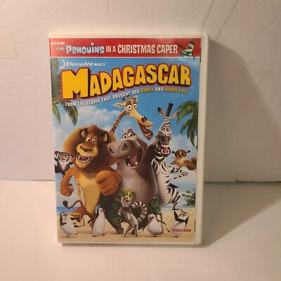 Madagascar (DVD, 2005, pantalla ancha) incluye Los pingüinos en una alcaparra navideña Foto 1 de 4