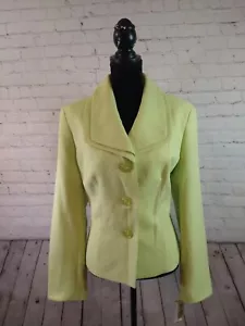 NWT women's EVAN PICONE lime green suit blazer - SIZE 14 / WORK SMART LINE - Picture 1 of 17