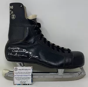 Vintage! BOBBY HULL Signed CCM Hockey SKATE Chicago BLACKHAWKS NHL Schwartz COA - Picture 1 of 10