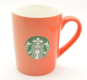Starbucks 2021 Orange Peach ombre 10oz Coffee Mug Green Mermaid Logo - Picture 1 of 6