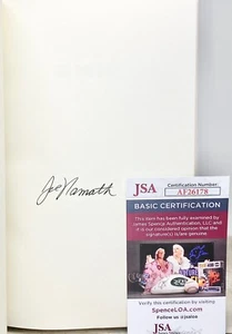 All the Way SIGNED by JOE NAMATH - 1st Edition 1st Print JSA COA Authenticated - Imagen 1 de 12